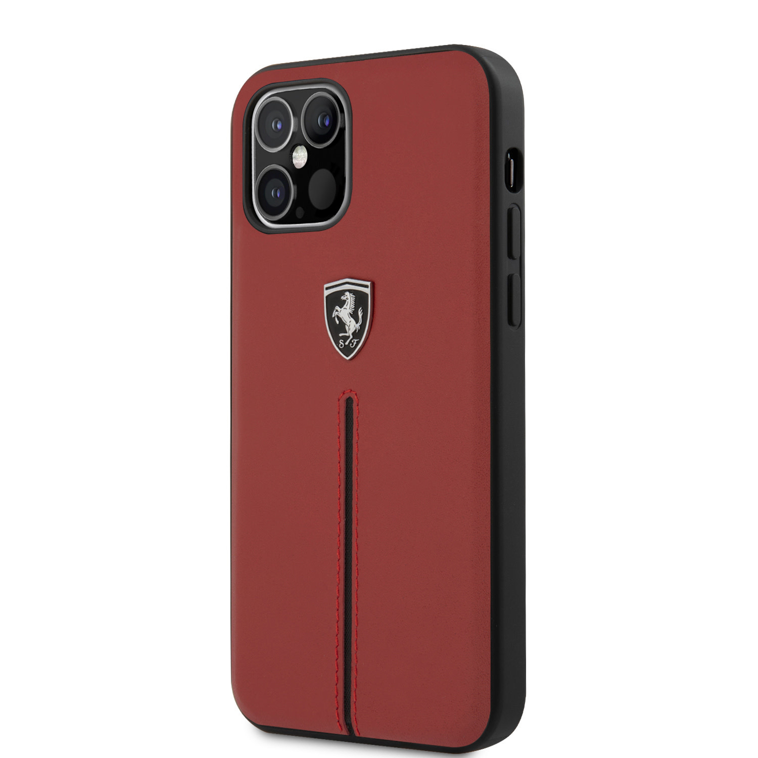 Lederen backcover hoes Rood voor de iPhone 12 en iPhone 12 Pro