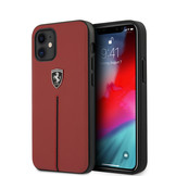 Lederen backcover hoes Rood voor de iPhone 12 Mini