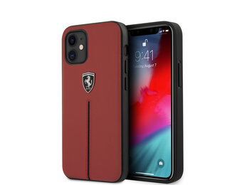 Ferrari Scuderia - Lederen backcover hoes - iPhone 12 Mini - Rood