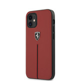 Lederen backcover hoes Rood voor de iPhone 12 Mini