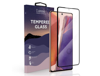 Lunso - Samsung Galaxy Note 20 - Gehard Beschermglas - Full Cover Screenprotector - Black Edge