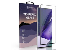 Lunso - Samsung Galaxy Note 20 Ultra - Gehard Beschermglas - Full Cover Screenprotector - Black Edge