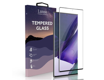 Lunso - Samsung Galaxy Note 20 Ultra - Gehard Beschermglas - Full Cover Screenprotector - Black Edge