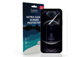 Lunso iPhone 12 Pro Max - Duo Pack (2 stuks) Beschermfolie - Full Cover Screen Protector