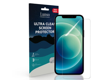 Lunso - Duo Pack (2 stuks) Beschermfolie - Full Cover Screen Protector - iPhone 12 / iPhone 12 Pro