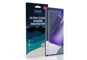 Lunso - Duo Pack (2 stuks) Beschermfolie - Full Cover Screen Protector - Samsung Galaxy Note 20 Ultra