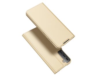 Dux Ducis - Pro Serie Slim wallet hoes - Samsung Galaxy S21 Plus - Goud