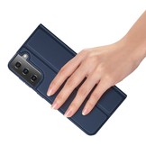Pro Serie slim wallet hoes Blauw voor de Samsung Galaxy S21 Plus