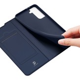 Pro Serie slim wallet hoes Blauw voor de Samsung Galaxy S21 Plus