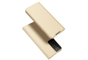 Dux Ducis - Pro Serie Slim wallet hoes - Samsung Galaxy S21 Ultra - Goud