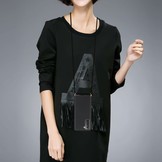 Backcover hoes Zwart met koord voor de Samsung Galaxy S21