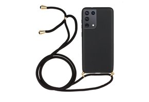 Lunso - Backcover hoes met koord - Samsung Galaxy S21 Ultra - Zwart
