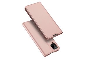 Dux Ducis - Pro Serie Slim wallet hoes - Samsung Galaxy A12 - Rose Goud