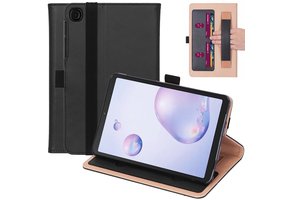 Luxe stand flip sleepcover hoes - Samsung Galaxy Tab A7 (2020) - Zwart