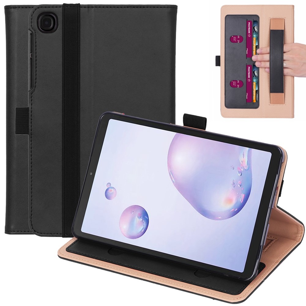 Luxe stand flip sleepcover hoes Zwart voor de Samsung Galaxy Tab A7 (2020)