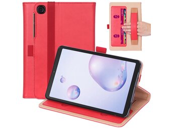 Luxe stand flip sleepcover hoes - Samsung Galaxy Tab A7 (2020) - Rood