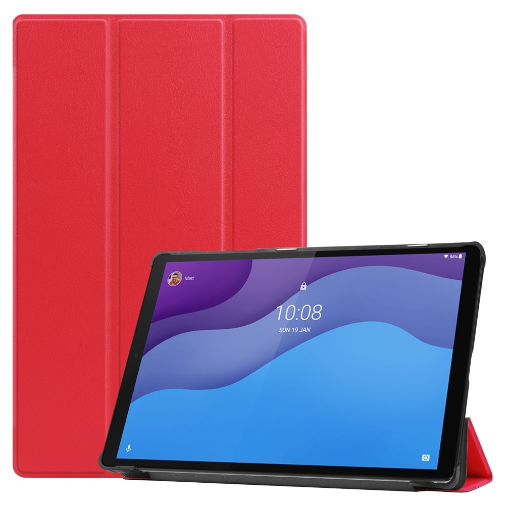 3-Vouw sleepcover hoes Rood voor de Lenovo Tab M10 HD Gen 2 (2e generatie)