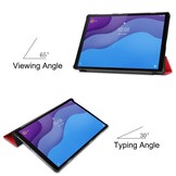 3-Vouw sleepcover hoes Rood voor de Lenovo Tab M10 HD Gen 2 (2e generatie)