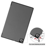 3-Vouw sleepcover hoes Grijs voor de Lenovo Tab M10 HD Gen 2 (2e generatie)