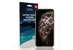 Lunso - Duo Pack (2 stuks) Beschermfolie - Full Cover Screen Protector - iPhone 11 Pro Max