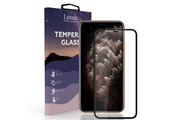 Lunso - iPhone 11 Pro Max - Gehard Beschermglas - Full Cover Screenprotector - Black Edge
