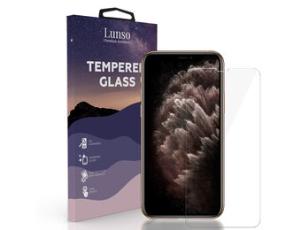 Lunso - iPhone 11 Pro Max - Gehard Beschermglas - Full Cover Screenprotector
