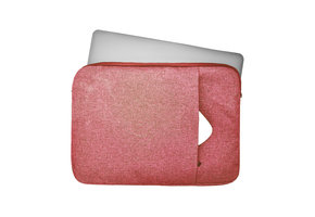 Lunso - Stijlvolle zachte neopreen sleeve hoes 15 inch - Roze