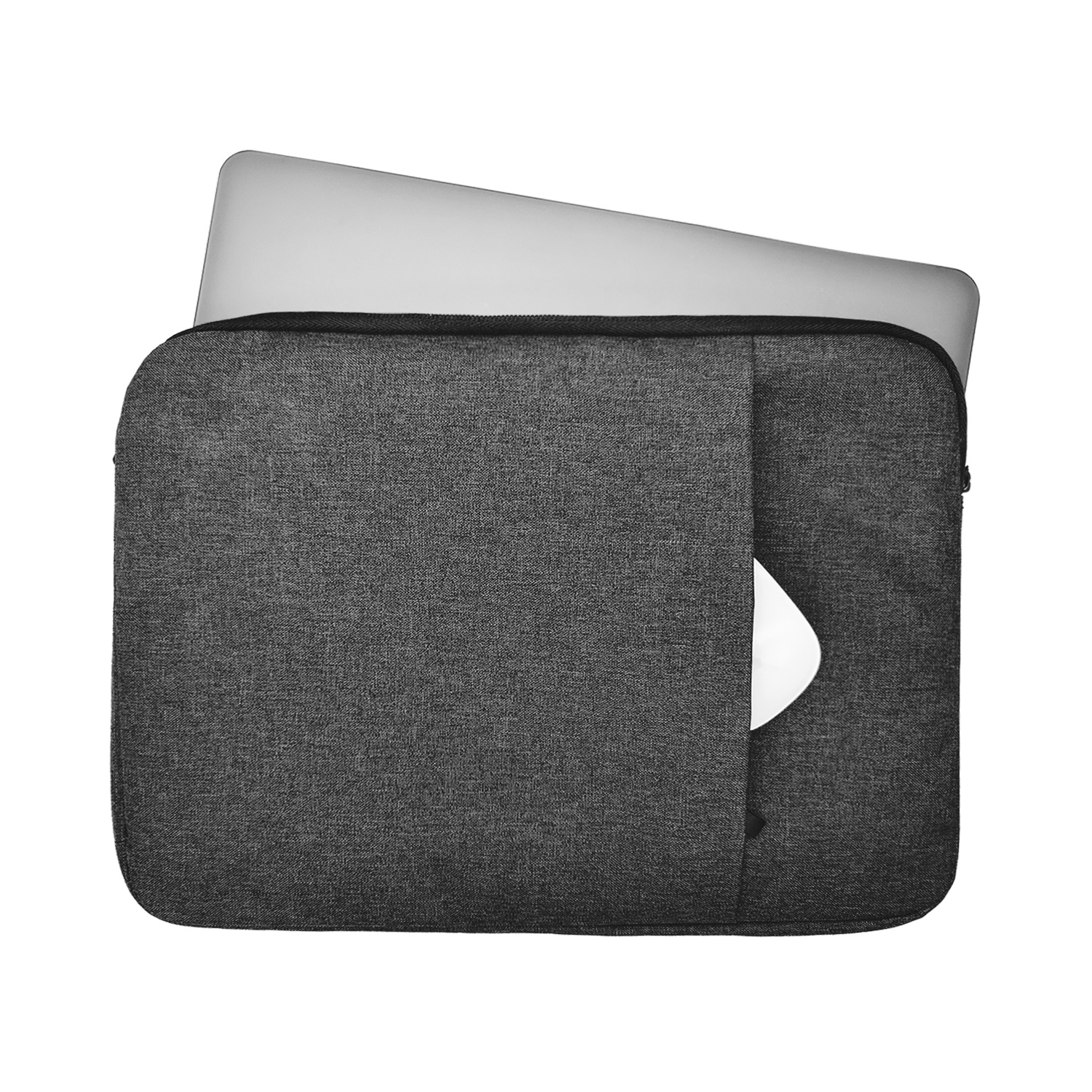 Stijlvolle zachte sleeve hoes Zwart met neopreen bescherming voor 13 inch laptops
