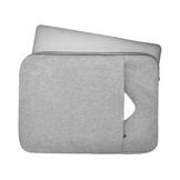 Stijlvolle zachte sleeve hoes Lichtgrijs met neopreen bescherming voor 13 inch laptops