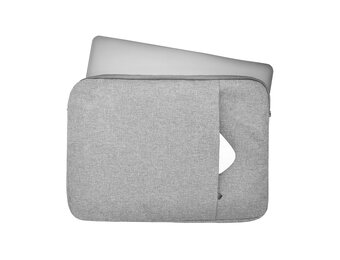 Lunso - Stijlvolle zachte neopreen sleeve hoes 13 inch - Lichtgrijs