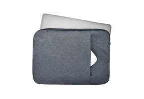 Lunso - Stijlvolle zachte neopreen sleeve hoes 15 inch - Blauw