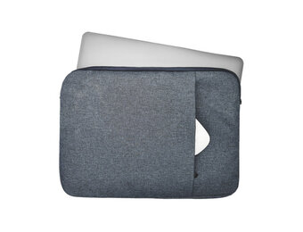 Lunso - Stijlvolle zachte neopreen sleeve hoes 15 inch - Blauw