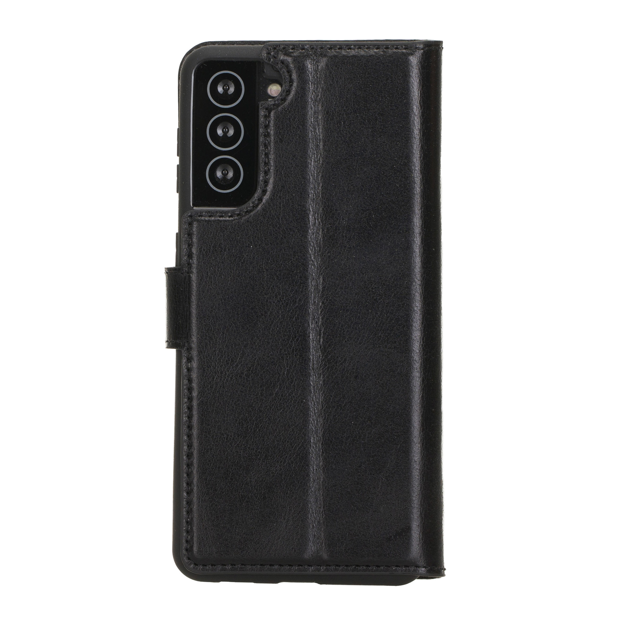 Samsung Galaxy S21 Plus Echt leren afneembare 2-in-1 bookcase telefoonhoes - Zwart