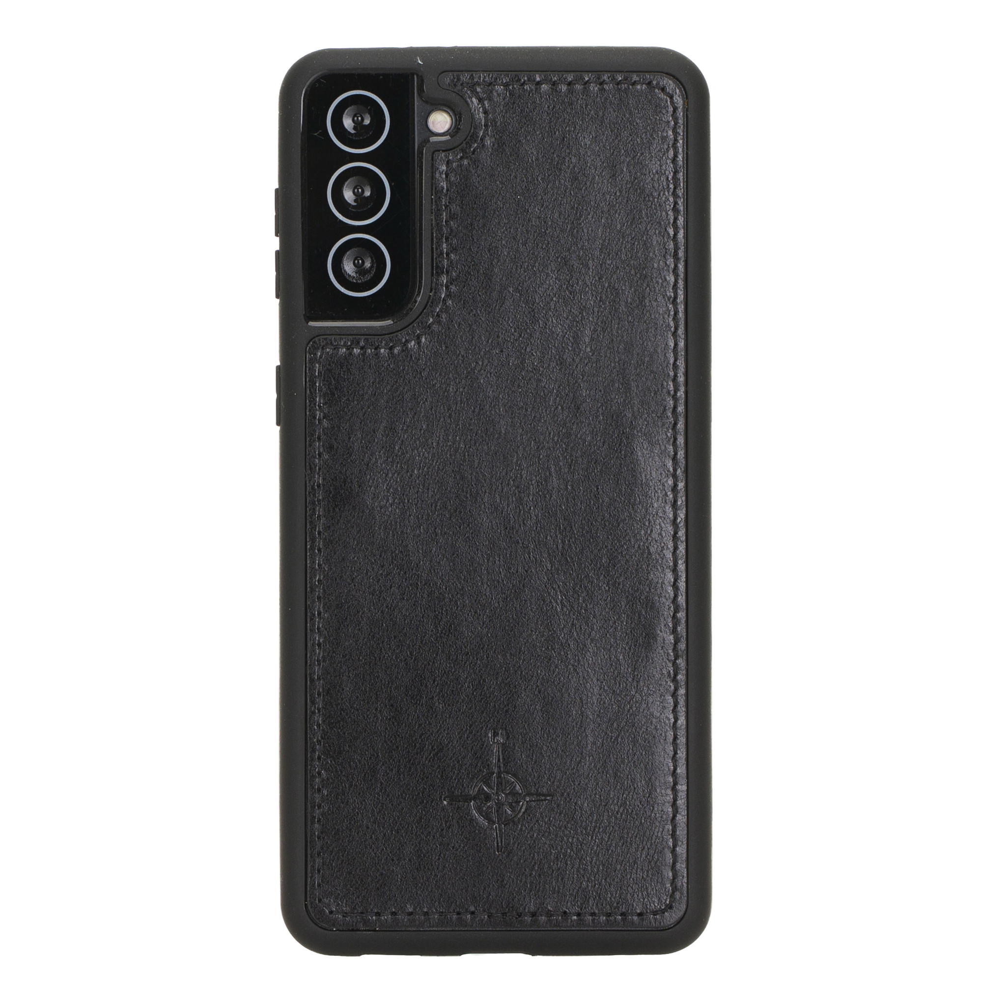 Samsung Galaxy S21 Plus Echt leren afneembare 2-in-1 bookcase telefoonhoes - Zwart