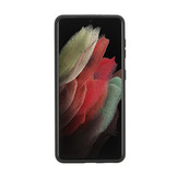 Samsung Galaxy S21 Plus Backcover hoesje Echt Leer - Zwart