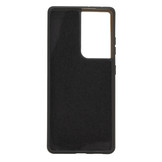 Samsung Galaxy S21 Ultra Backcover hoes hoesje Echt Leer - Zwart