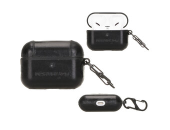 NorthLife - Haga lederen cover hoes - AirPods Pro - Zwart