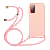 Backcover hoes Roze met koord voor de Samsung Galaxy S20 FE