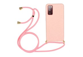 Lunso - Backcover hoes met koord - Samsung Galaxy S20 FE - Roze