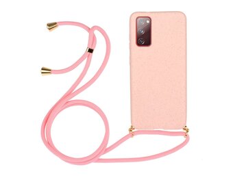 Lunso - Backcover hoes met koord - Samsung Galaxy S20 FE - Roze