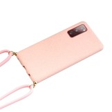 Backcover hoes Roze met koord voor de Samsung Galaxy S20 FE