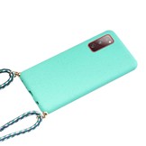 Backcover hoes Cyaan met koord voor de Samsung Galaxy S20 FE