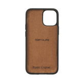 iPhone 12 Mini Leren Backcover hoes - Cognac