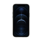 iPhone 12 Mini Leren Backcover hoes - Zwart