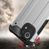 Armor Guard backcover hoes Zilver voor de Xiaomi Mi 11
