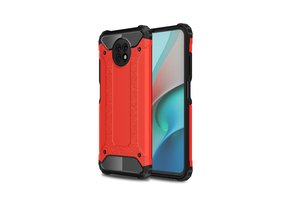 Lunso - Armor Guard backcover hoes - Xiaomi Redmi Note 9  - Rood