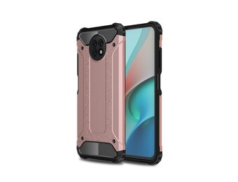 Lunso - Armor Guard backcover hoes - Xiaomi Redmi Note 9  - Rose Goud
