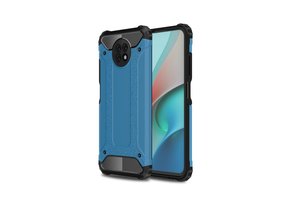 Lunso - Armor Guard backcover hoes - Xiaomi Redmi Note 9  - Licht Blauw