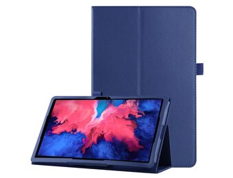 Lunso - Stand flip sleepcover hoes - Lenovo Tab P11 / P11 Plus - Donkerblauw
