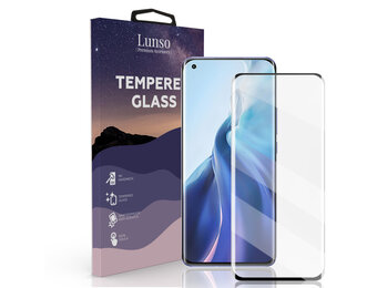 Lunso - Xiaomi Mi 11 - Gehard Beschermglas - Full Cover Screenprotector - Black Edge